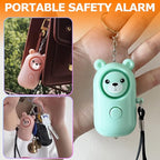 Personal Alarm Keychain 130dB 2 Pack, Multi-Function with LED Light, Safety Loud Self Defense for Women Girl Kids Elderly, Portable Security Cute Safe Sound Siren (Green+Pink)