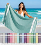 LANE LINEN Beach Towel - Beach Towels Oversized, Pre-Washed Large Beach Towels, Sandless Beach Towel, Quick Dry Travel Towel, Large Pool Towels, 39"x71" - Hunter Green
