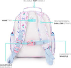 mibasies Kids Backpack for Girls: Girls Backpack 5-8 - Kindergarten Elementary School Bookbag for Girl - Bowknot Rose Sky Blue