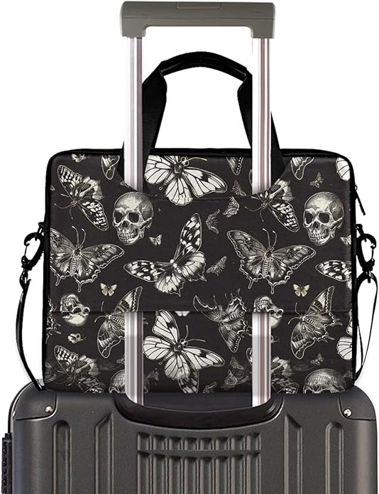 MNSRUU Laptop Bag for 15.6 inch Black Gothic Bats