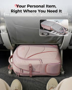 MATEIN HER Laptop Work Backpack with Lunch Compartment for Women, Water Resistant Work Backpack for Office Commute with RFID Pocket, Teacher Nurse College School Bag Fits up to 17 inch Computer, Pink
