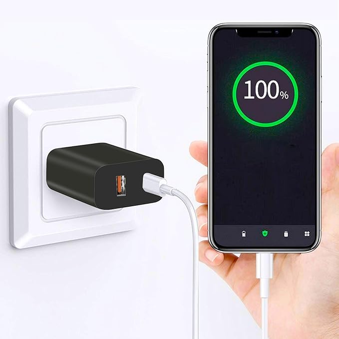 4 Pack USB C Charger Block,20W USB-C & USB-A Port Charger，for i Phone 17/16/15/14/13/12/11/X/8, i Pad and More