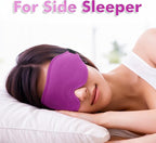 Sleep Eye Mask for Men Women, Sleeping Mask for Side Sleeper, Travel Blackout Night Blindfold Eye Shade Cover with Adjustable Strap (Purple)