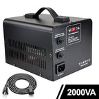 Yinleader 2000W Step Up/Down Transformer,Convert 110/120V to 220/240 Volt OR Convert 220V to 110V Voltage Converter with 2US&2 EU outlets [110V US Power Cord Included Only, No 220V Cord]