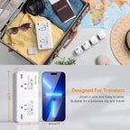 BESTEK 220V to 110V Voltage Converter US to Europe, 2000W Universal Travel Adapter with 2 USB C Ports & 1USB-A Port, International Travel Adapter for Hair Straightener
