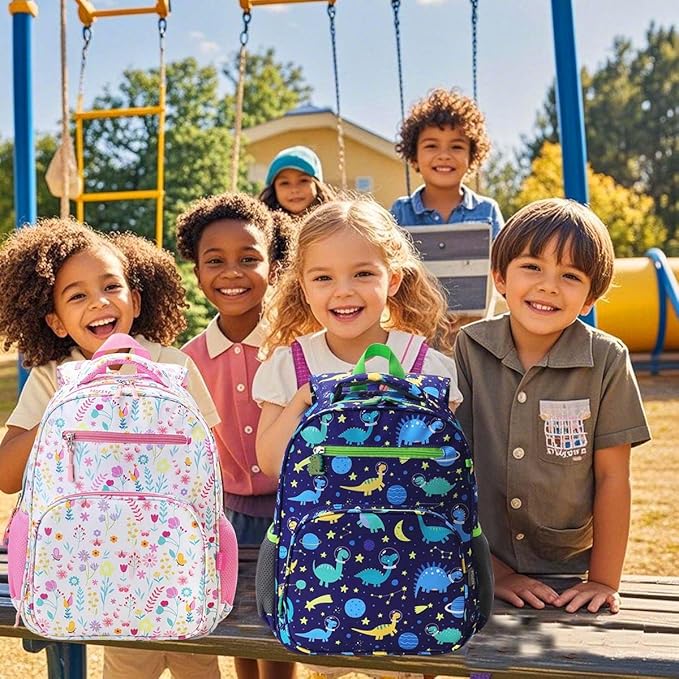 RHCPFOVR Boys Backpack for Elementary School, Backpack for Girls 5-8, Lightweight Kids Backpacks