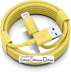 FUPYWP Car iPhone Carplay Cable, Car Charger Cord, USB A to Lightning Cable Fast Charging & Data Transfer for iPhone 14/13/12/11 Pro Max XR XS X 8 7 6 Plus SE Tangle-Free,3ft Yellow