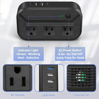 Voltage Converter US to Europe 2300W Power Converter 220v to 110v, Travel Converter with 3 USB+1 Type-C+3 AC Outlets European Travel Plug Adapter for EU/UK//Italy/Asia/India/South Africa/Australia