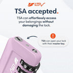 TSA Accepted Luggage Travel Lock, Set-Your-Own Combination Lock for School Gym Locker, Luggage Suitcase Baggage Locks, Filing Cabinets, Toolbox, Case (Purple, 2 Pack)