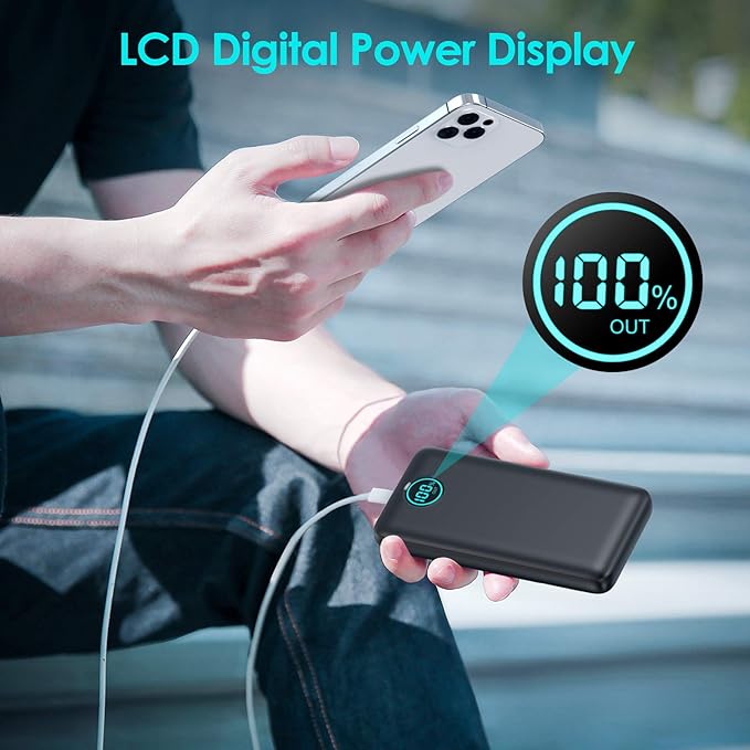 Portable Charger 30,800mAh PowerBank with 3 Output, 25W PD Fast Charging +QC 4.0 Quick Phone Charging Power Bank,Travel Essential Phone Charger Battery Pack for iPhone 17/16/15 Android Galaxy etc