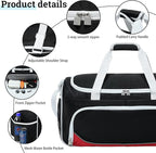 Uarition Gym Duffle Bag for Men - 55L Black Large Duffel Bags for Sports, Workout, Traveling, Durable Heavy Duty Duffel Gear Bag