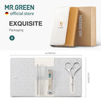 MR.GREEN Colorful Manicure Set Practical Pedicure Kits Nail Clippers Personal Care Tools Facial Hair Scissors with Fashion Case (Mr-6682 Light Yellow)
