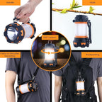 AYL LED Camping Lantern Rechargeable, Super Bright Lantern Flashlight and 360 Degree Illumination, Power Bank, IPX4 Waterproof for Hurricane Emergency Survival, Power Outages, Hiking, Home, Tent Light
