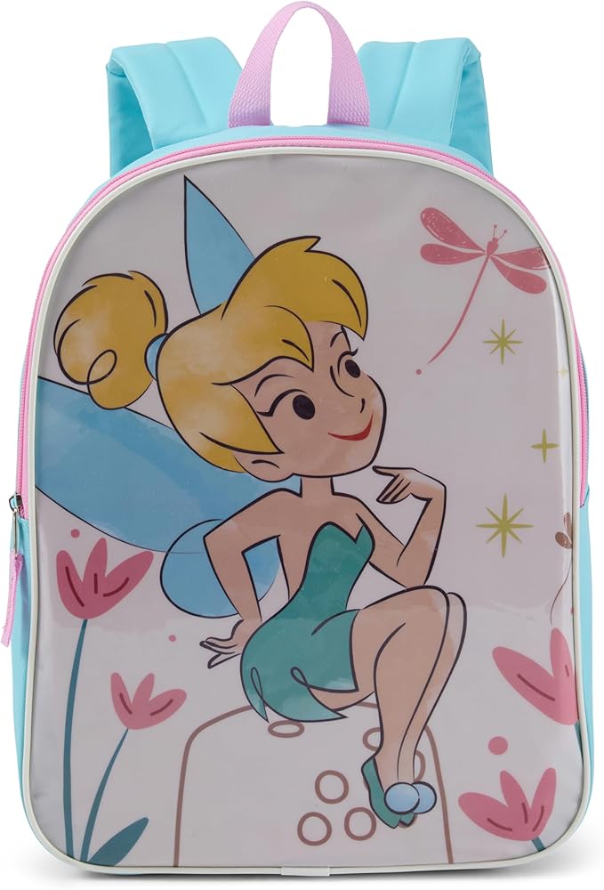 Disney Tinkerbelle Backpack for Kids - Cute & Durable Kids Backpack for Girls with Padded Straps & Zip Compartment - Ideal Toddler Bookbag for School & Travel - 15”