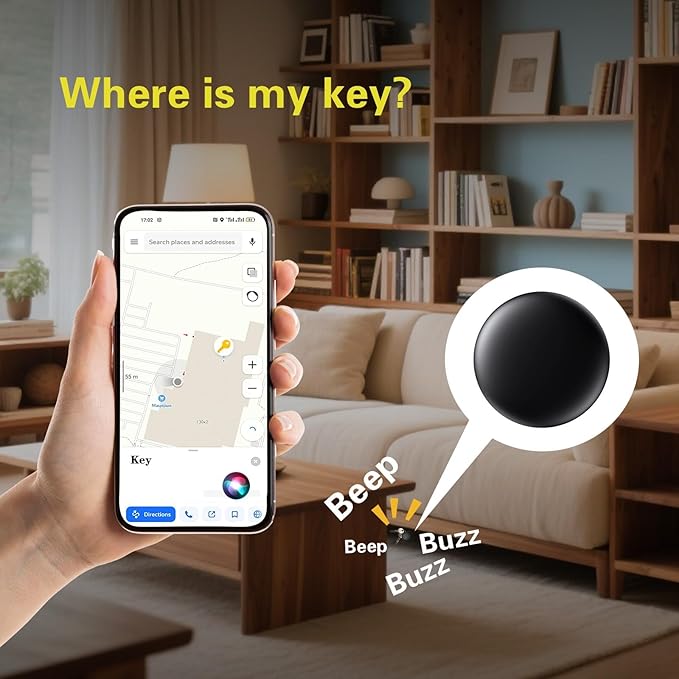 Mini GPS Tracker for Vehicles – Hidden Magnetic Car Tracker Device, Real-Time GPS Tracking for Kids, Car, Pets, No Monthly Fee, Works with Apple Find My, Vehicle Locator, No SIM Required (1PCS)