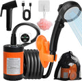 Portable Camping Shower, 7800mAh Rechargeable Outdoor Shower with Digital Display, High-Pressure Pump Bonus Toilet Sprayer, Tool-Free Installation for Hiking, Travel, Beach, Pet & Car Cleaning
