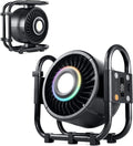 Oscillating Camping Fan Rechargeable - 16000mAh Battery Powered Fan with 6 Winds Night & RGB Ambient Light Digital Display 120° Vertical & horizontal Rotation for Camping Tent Fishing Outdoor