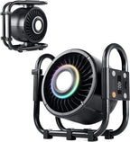 Oscillating Camping Fan Rechargeable - 16000mAh Battery Powered Fan with 6 Winds Night & RGB Ambient Light Digital Display 120° Vertical & horizontal Rotation for Camping Tent Fishing Outdoor