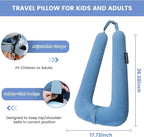 Keemall Car Pillow for Kids, Professional Kids Car Pillow for Sleeping Inflatable Carseat Travel - Safe, Reliable - Travel Pillows for Kid Adult Car Seats Blue