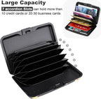 ELFISH Mini RFID Aluminum Wallet Credit Cards Holder Business Card Case Metal ID Case for Men Women (Yellow sunflower)