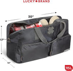 Lucky Travel Duffel Bags 115L, Gym Bag, Travel Bag & Large Duffle Bag for Men, Foldable Overnight Weekender Bags for Women & Men with Adjustable Shoulder Strap, Charcoal