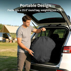 Wolfwise Pop Up Shower Tent, Portable Instant Changing Tent with Ventilation Window & Carry Bag, Privacy Bathroom Toilet for Beach, Camping & Outdoor, Width 47 ", Height 83 ", Black