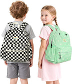 STEAMEDBUN Corduroy Kids Backpack for Girls and Boys 5-8: Boys Backpack for Elementary Kindergarten - 15 inch Cute Backpacks for Kids - Checkered