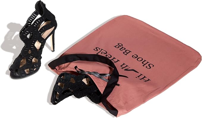 Premium Drawstring High Heel Shoe Bag – Travel-Friendly Dustproof Pouch for Heels & Sandals, Lightweight & Durable, 11 Color Options (plum)