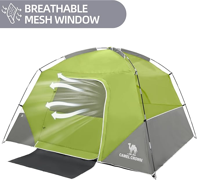 CAMEL CROWN Tents for Camping 4/8 Person Waterproof Tent Quick Setup Folding Outdoor Backpacking Tents Family Hiking
