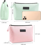 Cosmetic Bags for Women Small Makeup Bag for Purse Pu Leather Makeup Pouch Travel Makeup Bag with Zipper Make Up Bag for Travelling