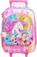 Kids Luggage for Girls, Unicorn Rolling Travel Carry on Suitcase for Toddler Children with Wheels(Pink)