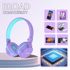 Kids Bluetooth Headphones,Lightweight Kids Headphones Wireless,85/94dB Safe Volume,40H Playtime,Fast Charging,Bluetooth 5.3,Over Ear,Toddler Headphone Built-in Mic for School/Tablet/Travel (Purple)