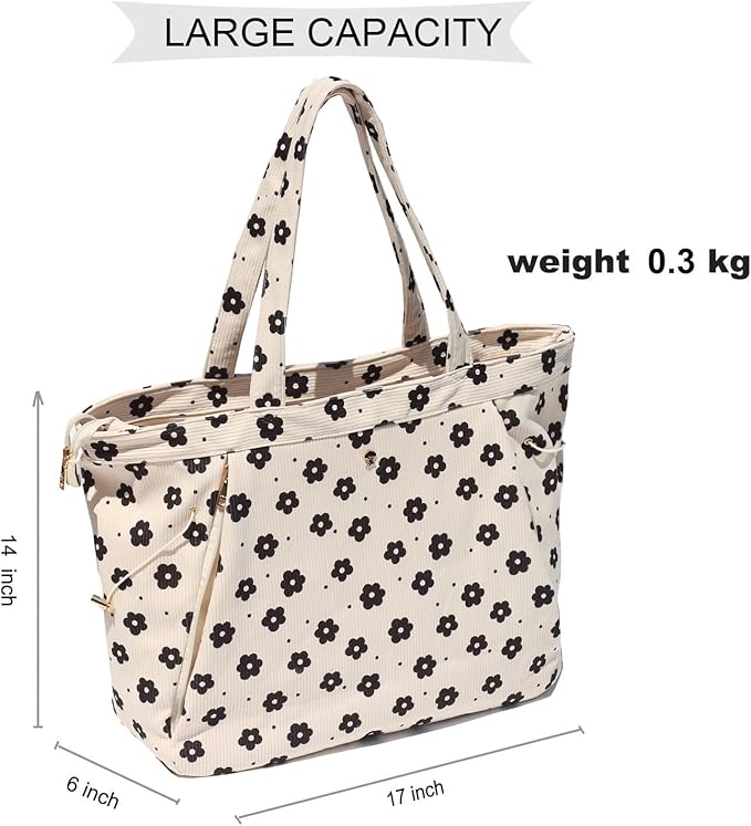 ESVAN Corduroy Yoga Tote Bag Gifts for Women Drawstring Yoga Mat Bag for Office Workout Travel Carryall Pilates Gym
