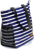ESVAN Original Floral Tote Bag Large Shoulder Bag with Multi Pockets for Gym Travel Beach Daily Bags