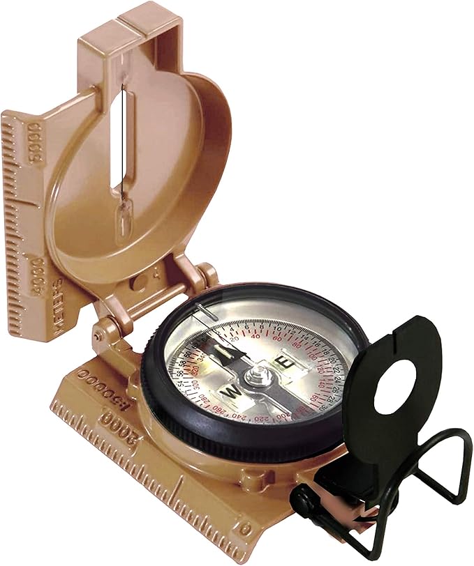 Cammenga Official US Military Tritium Lensatic Compass, Accurate Waterproof Hand Held Compasses with Pouch for Hiking Camping Navigation Survival Backpacking Orienteering