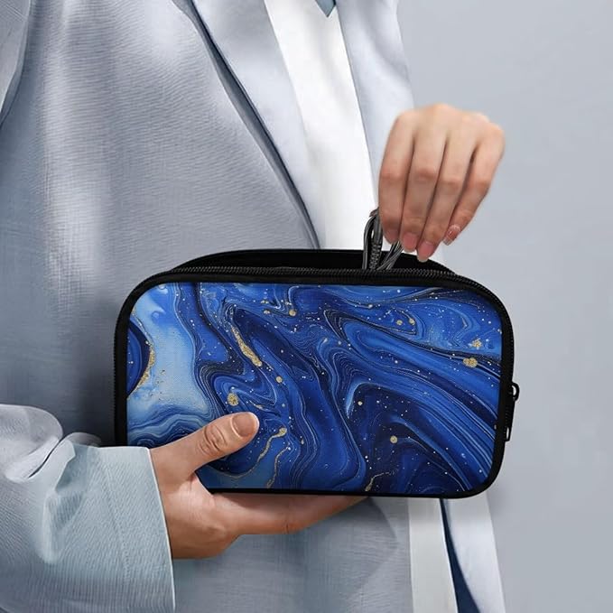Marble Electronics Case Portable Electronic Accessories Carry Case Tech Pouch for Cable Cord Charger Phone Earphone Power Bank SD Card Travel Use