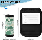 4 PC Luggage Handle Wrap Luggage Handle Covers Tags for Suitcase Bags Travel Luggage Handle Identifier Gripper Monochromatic Terrazzo Green