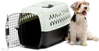 Petmate Pet Porter Fashion Dog Kennel Plastic Crate for Pets 15-20 lbs, Pet Carrier For Home and Travel, Made in USA, 24" L x 14.5" H, Pale Aqua and Black