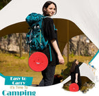 Spisces Upgraded Collapsible Stool with Cushion, 1000 lbs Capacity & 19.7-in High, Wider & Taller Heavy Duty Portable Telescoping Foldable Seat for Adults Camping, Travel, Music Festivals, Outdoors