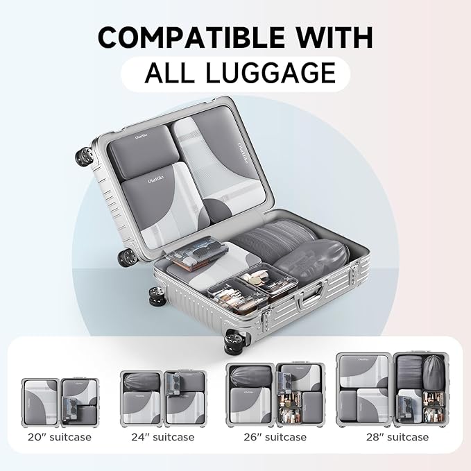 11 Set Packing Cubes for Travel, Gifts for Women Mom,Anti-Tearing Suitcase Organizer,OlarHike Vacation Essentials & Accessories for Cruise Ship