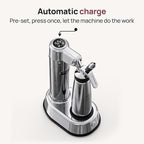 NitroPress Pro Electric Nitro Cold Brew Coffee & Cocktail Maker Machine, Air-Powered Nitro Coffee Maker & Nitrogen Infuser, Coffee Matcha Cocktails & Drinks Stainless Steel Home Bar Beverage System