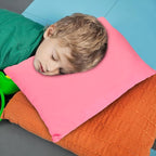 Kigley 12 Pack Mini Pillows for Daycare 9.1 x 13.8'' Small Travel Pillow Bulk Soft Breathable Cotton Pillow for Nap Travel Pet Neck Lumbar Purse Insert(Pink)