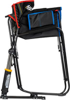 GCI Outdoor NASCAR Freestyle XL Rocker Camping & Sideline Sports Chair | Portable Folding Rocking Chair with Durable Armrests & Drink Holder | Great for Big and Tall, Black