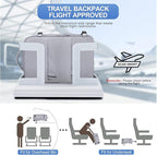 coofay Expandable Backpack For Traveling On Airplane Carry On Backpack Flight Approved Personal Item Travel Backpack For Women Men Airline Approved Gym Bag With Shoe Compartment Travel Weekender Bag