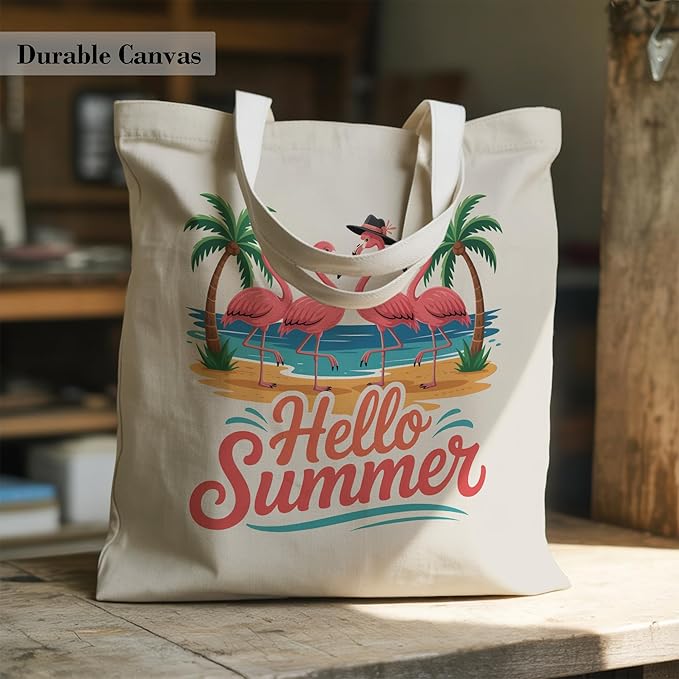 Aesthetic Canvas Tote Bag, Cute Reusable Bags for Women with Inner Pocket