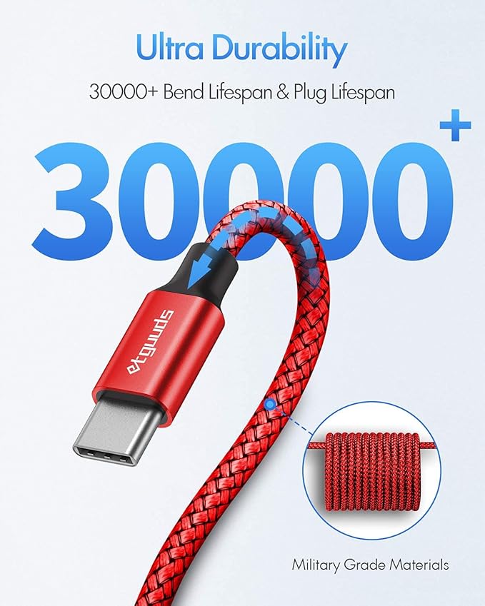 etguuds USB C to USB C Cable 3ft, 2-Pack 60W USBC to USBC Cord, Type C to C Charger Cable Fast Charging for iPhone 17 16 15 Pro Max Plus Air, Samsung Galaxy S25 S24 S23, for MacBook/iPad, Pixel