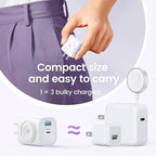 TOPADRE Charger for Apple Watch, USB C Charger Block, 3-in-1 20W Fast Charging, Portable Plug Travel Essential Charge for iWatch Ultra/SE/11/10/ 9/8/ 7/6, iPhone 16/16 Pro/ 15 Series, Purple
