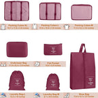 Packing Cubes for Travel - 8 Set Luggage Organizer Bags for Family, Mesh Breathable Travel Packing Cubes for Suitcases Durable Travel Essentials Bags Set