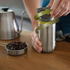 WACACO Cuppamoka Coffee Pot, Portable Drip Coffee Maker, Pour Over Coffee Machine with 10 Cone Paper Filters, Manually Operated, Stainless Steel Coffee Brewer, 10 fl oz