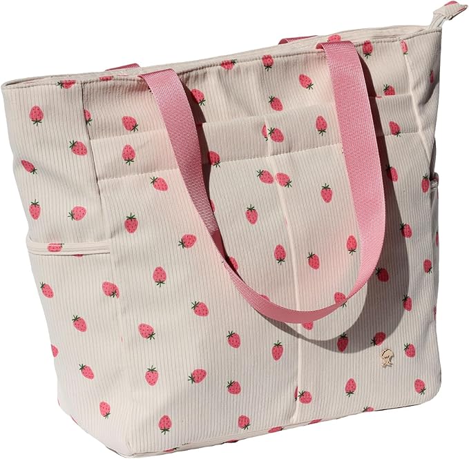 ESVAN Original Floral Tote Bag Large Shoulder Bag with Multi Pockets for Gym Travel Beach Daily Bags